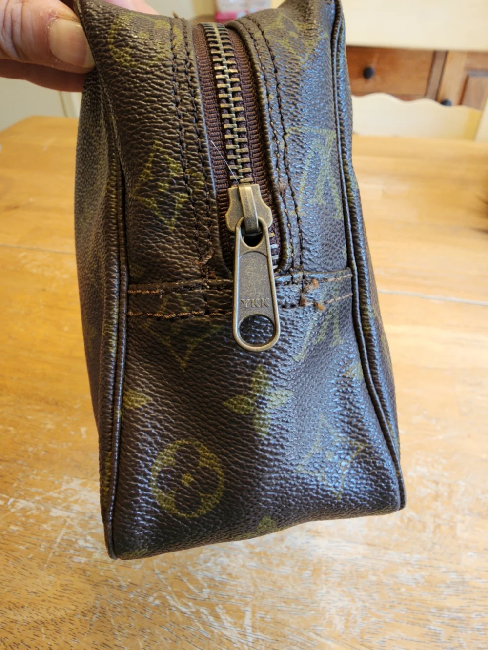 Louis Vuitton Monogram Trousse Toilette 28  iconic brown coated canvas